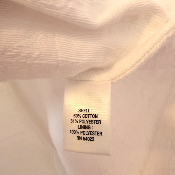 Banana Republic White Peplum Top🤍Textured, Linen like Cotton Sleeveless Lined - Picture 7 of 14